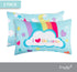 Everyday Kids 2-Pack Standard Size Pillowcases 20 x 26” - 100% Soft Microfiber, Unicorn Design