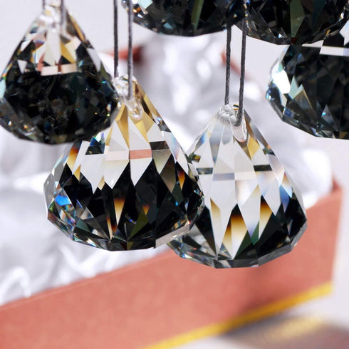 K9 30/40mm Pack 7 Top Crystal Ball Prism Diamond Suncatcher for Window Hanging Chandelier Prism Rainbow Maker, Feng