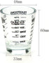 Shot Glasses Measuring Cup | Heavy Glass Wine Glass, 26-Incremental Measurement (2 pack-black 30ml)