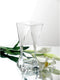 WGV Twist Bouquet Vase, Clear Square Block Hurricane Glass Floral Container, 4" W, 10" H, 1 Piece, Home Wedding Decor