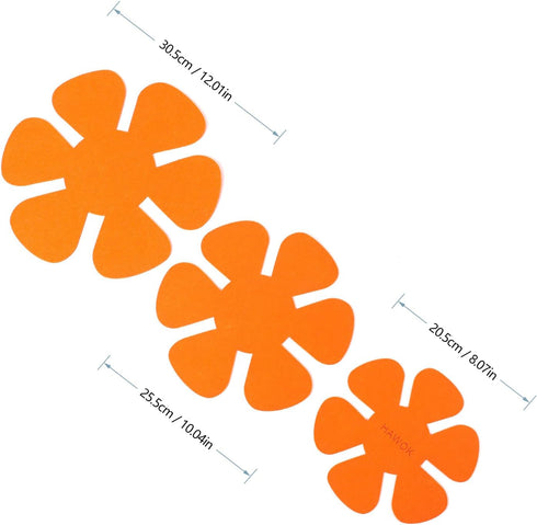 Pot/Pan Protectors-set of 3 Dia. 8" 10" 12" Orange by HAWOK