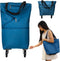 JIANWEI Collapsible Shopping Cart with 360 Swivel Wheels, Portable Folding Trolle-y Grocery Bag,