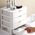 Lurrose Drawer Vanity Organizer, Compact Storage Box with 4 Drawers for Makeup, Office, Dorm, Desk