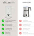 4 1 8.12oz/240ml 99% WILLOW Eco Series Milk Frother, in Milk Steamer, One Button Operation Hot and Cold Foam Maker Milk