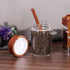 Set, 4 16 OZ SAIOOL Loose Leaf Tea Storage Canister Pieces Glass Tea Containers with Wooden Lids and Spoons for Loose
