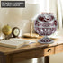 Vintage Windproof Ashtray with Lid, Metal Ball Cigarette Tabletop Ashtray in Wine Red Globe Fly Dragon Shape
