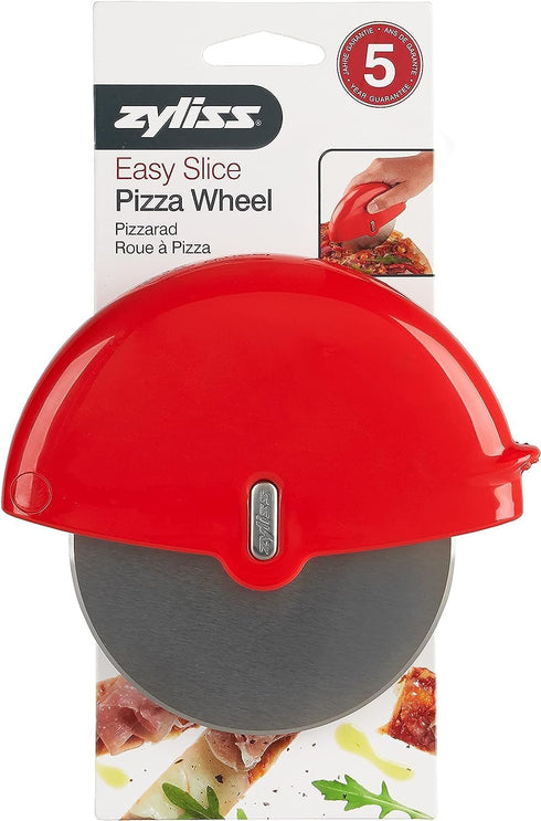 Zyliss Pizza Wheel - Handheld Pizza Cutter with Removable Blade, Plastic with Stainless Steel Blade, Dishwasher Safe