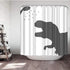 Animal Dinosaur Fabric Shower Curtain, Waterproof Polyester Fabric Bathroom Set with Hooks, 72x72IN