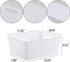 Obstnny Plastic Storage Baskets for Organizing - Set of 4 White Plastic Basket Bins