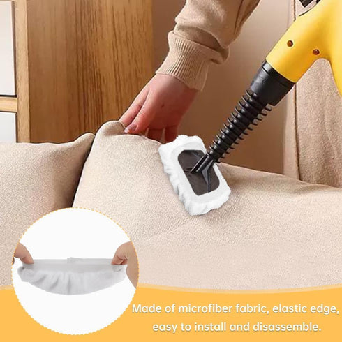 RODISHOMM (4 Steam Cleaner Accessories, Universal Reusable Steam Mop Pads, Steam Shot Attachments, Handheld Steam
