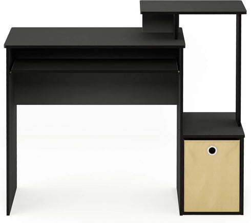 Furinno Econ Multipurpose Home Office Writing Desk, Black/Brown