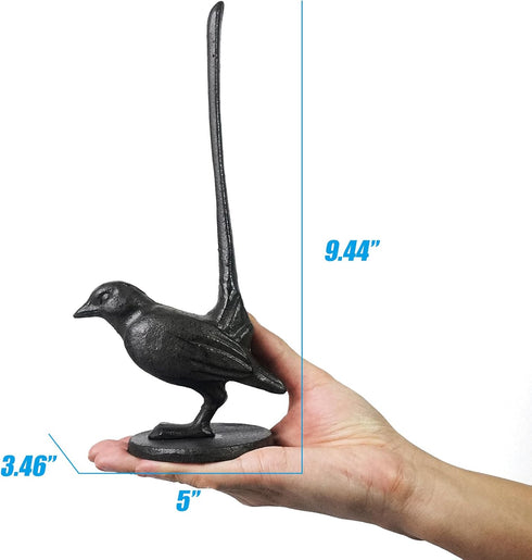 DreamsEden Vintage Bird Stand Paper Towel Holder - Small Cast Iron Birdy Paper Towel Stand Home Bedroom Bathroom Toilet
