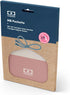 monbento MB Pochette L Lunch Bag, Large Cream & Pink Polyester Cotton Tote for Bento Box and Bottle