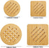 Hot Pads Trivet, Solid Bamboo Wood Trivets for Hot Dishes, 4pcs Multi Size