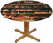 YINRON Bookshelf Round Table Cloth Book Case Library Bookworm Books Elastic Edged Table