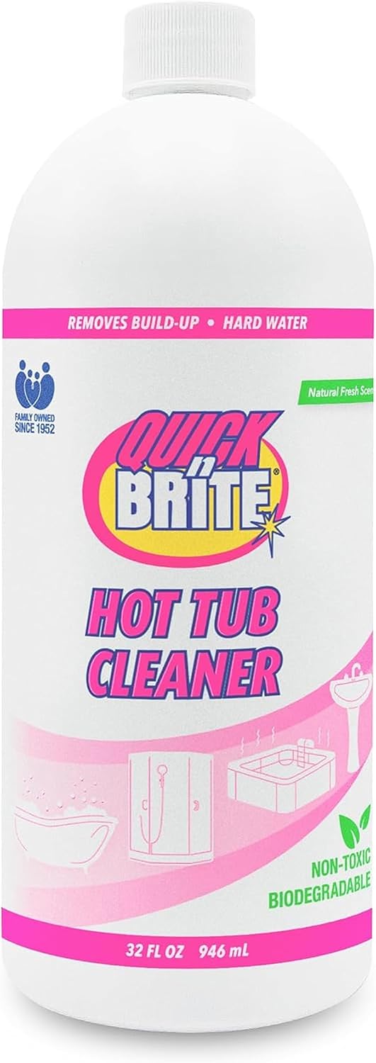 Quick 'n Brite Heavy Duty Hot Tub Cleaner - Non-abrasive Cleaning Gel,