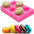 6-Cavity 3D Macaron Hamburger Silicone Mold for Fondant, Cake Decorating, Baking, Chocolate, Mini Soap, Bath Bomb
