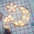 Set GUOCHENG Lovely White Moon Star Cloud Light Battery Operated LED Marquee Light Sign Warm White Bedside Lamps