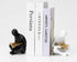 Reading Book Thinker Statue for Study Library Bookshelf Reading Nook Decoration, Book Reader Club Gifts, Librarian