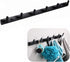Wall Mounted Coat Racks with 6 Hooks, Modern Black Hanging Holder Towel Rack for Clothes Entryway Bathroom