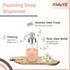 BabyElf Clear Glass Foaming Soap Dispenser - Rust-Proof Stainless Steel Pump for Bathroom & Kitchen