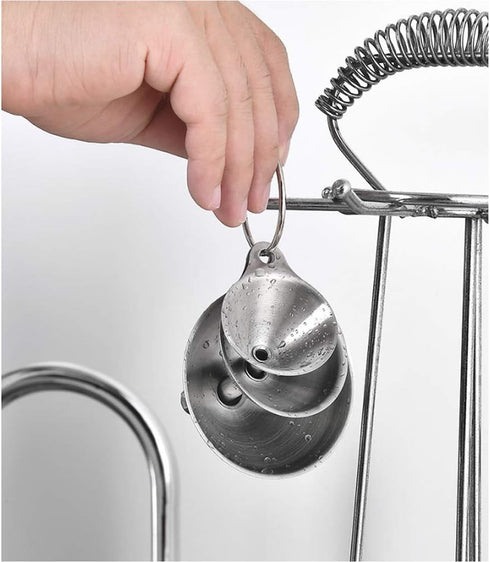 Stainless Steel Funnel Set - 3 Large Small Food Grade Mini Metal Kitchen Funnels for Transferring Oils, Liquids,