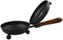 4.72-Inch Black Iron Incense Burner with Wooden Handle and Folding Lid Premium (Diameter) Censer for Burning Incense