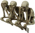 Ebros Gift Whimsical Gothic Skeletons Shelf Sitter Figurines, See No Evil Hear No Evil Speak No Evil