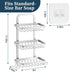 3 4 Tier Soap Bar Holder for Shower, Aluminum Wall Mounted Rustproof Soap Holder with Hooks and Razor Holder, Shower