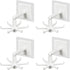 365Home Hanging Utensil Holder Hooks, Wall Mount Kitchen Utensil Hanger with 6 Hooks, 360 Degrees Rotating