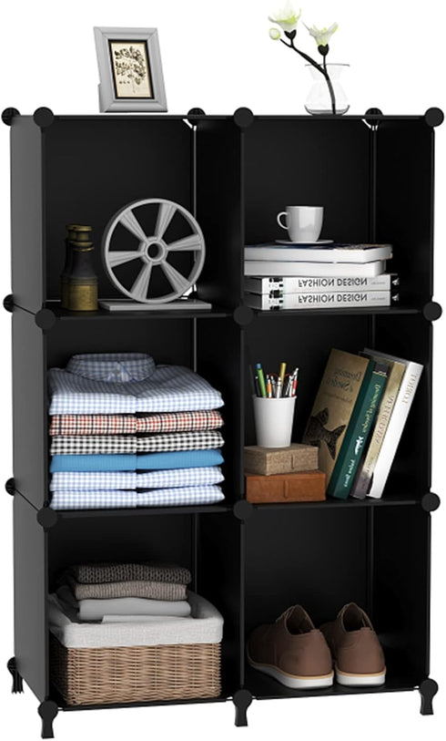6 Closet AWTATOS Cube Storage Organizer, Storage Cubes Shelves Bookshelf, Cube Organizers and Storage, DIY Stackable