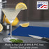 Cut N’ Funnel Blue Martini 4 Pack Thick Plastic Cutting Board Mat, BPA & PVC Free, Made in the USA, 8” x 6”