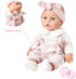 Enjoyin 12'' 13''x13'' 3+ Baby Doll in Gift Box with Pink Cloths, Pacifier, Microfabric Blanket, and Feeding Bottle.