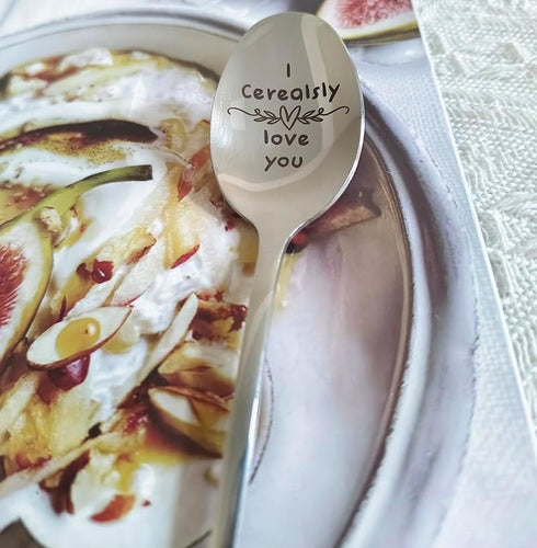 I Cerealsly Love You Gift Spoons for Husband Wife, Christmas Birthday Gifts for Cereal Lover