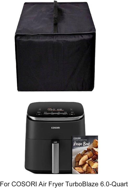 Waterproof Dust Cover Case for COSORI Air Fryer Turbo Blaze 6.0QT/Pro II 5.8QT/6.5QT, Machine Washable Black
