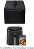 Waterproof Dust Cover Case for COSORI Air Fryer Turbo Blaze 6.0QT/Pro II 5.8QT/6.5QT, Machine Washable Black