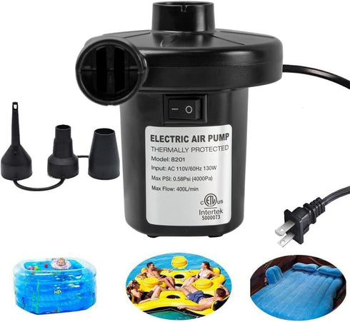 BOMPOW Electric Air Pump for Inflatables Air Mattress Pump Bed Pool Toy