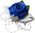 Arlai 1 Pcs Wedding Bridesmaid Bride Wrist Corsage Decoration, Dark Blue Hand Flower