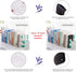 MerryNine Clear Book Ends 4pcs, Acrylic Decorative Bookends for Heavy Duty Books, Bookshelf Dividers