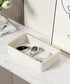 Desk Organizer Tray, PU Leather Nightstand Organizer Perfume Valet Tray for Men Women, Decorative Vanity Trays Trinket