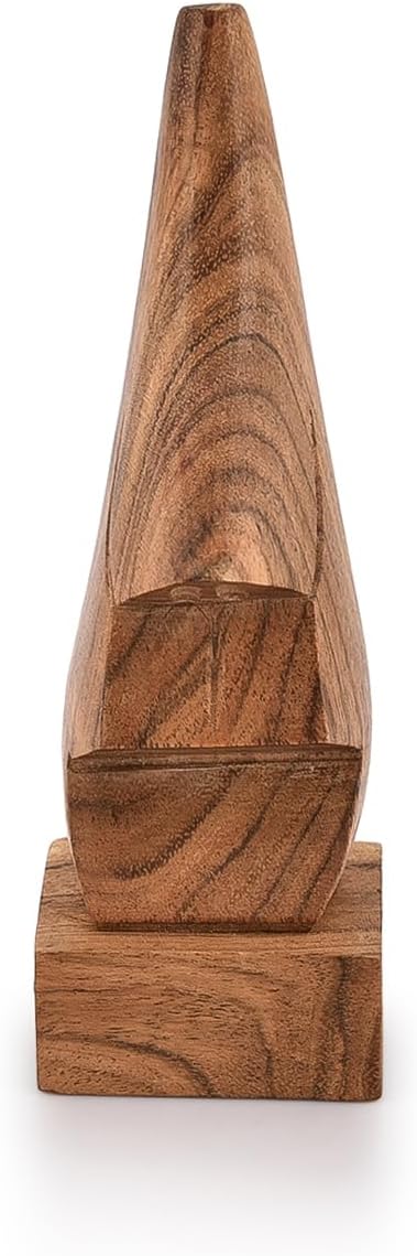 NIRMAN Wooden Nose Shaped Eyeglass Holder, Unique Desktop Accessory and Gifts Home Décor Display Stand (2" x 2" x 6")