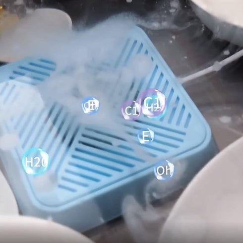 USB Powered Portable Dishwasher, Mini Ultrasonic Efficient Cleaning for Travel & Kitchen Tableware, Blue