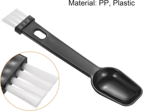 PATIKIL Coffee Espresso Brush: 4 Pack 2 in 1 White Grinder Clean Brush with Black Spoon
