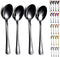 Black Kyraton Titanium Plating Serving Set - 4 Pieces with 2 Spoons and 2 Slotted Spoons