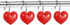 CHICTIE Red Heart Shower Curtain Hooks Rings, Set of 12 Decorative Stainless Steel Rust Resistant