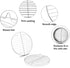 TeamFar Round Cooling Rack Set of 4 - 7½ Inch Stainless Steel Baking Steaming Roasting Rack Set for Pot Air Fryer
