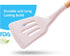 Silicone Cooking Utensils Set (6 pcs) Natural Wood Kitchen Utensils – Eco Friendly & BPA Free, Non-Scratch & Non-Stick Easy Grip -White by cookward
