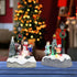 Christmas Town Village Decorations, Battery Operated Resin Scene Village Houses with LED Light