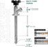 12 Inch 1/2" 3/4" Midline Valve Frost-Free Sillcock, Chrome-Plated Brass Body MIP/Sweat Inlet x Hose Bib Outlet