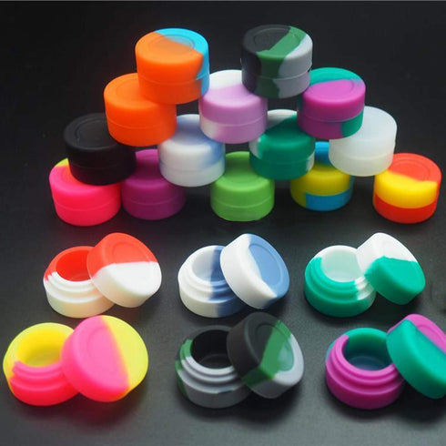 20pcs 5ml Silicone Container Non-Stick Food Grade Oil Wax Concentrate Jars (Color Random)